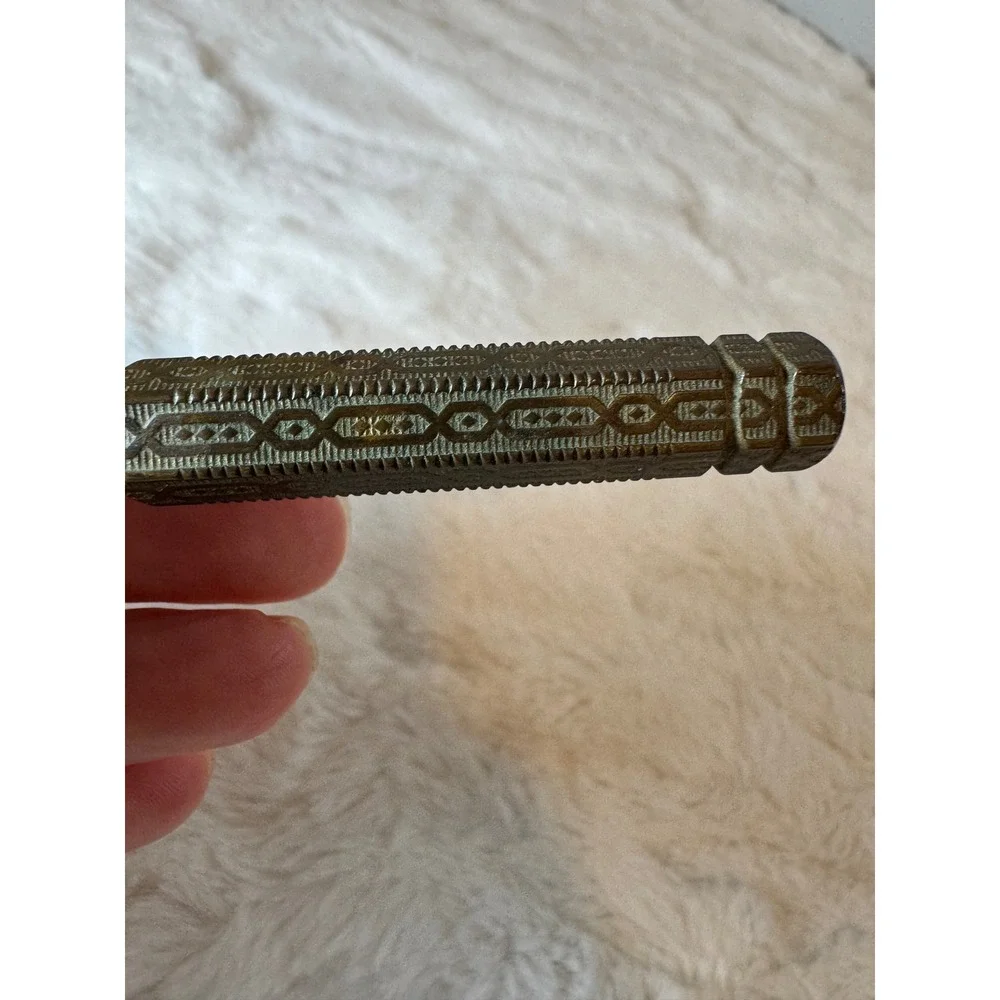 Vintage Ever-Ready Single Edge Safety Razor Ornate Handle Brooklyn NY Made USA